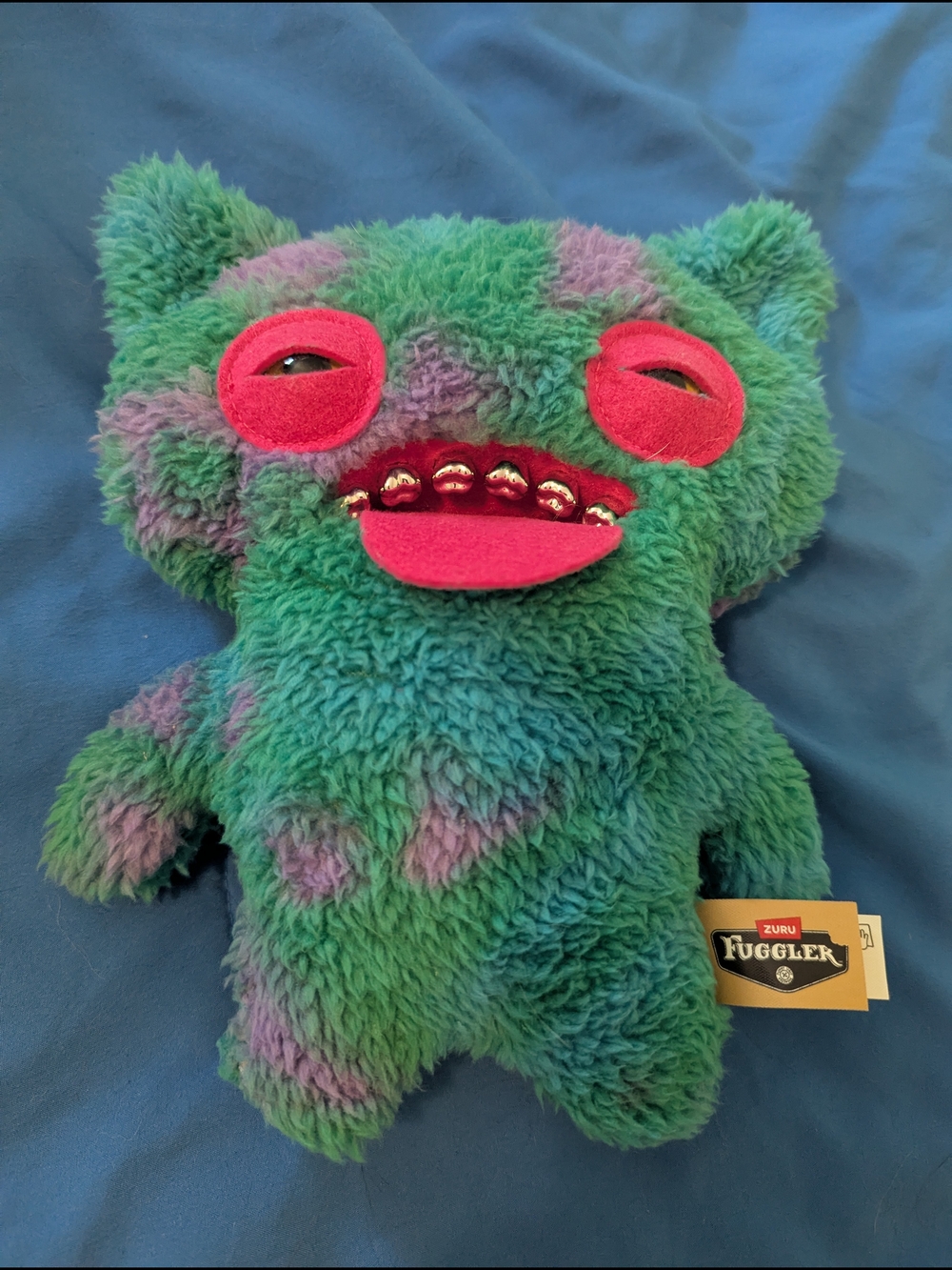 ZURU Fuggler Green and Pink Plush Monster Toy